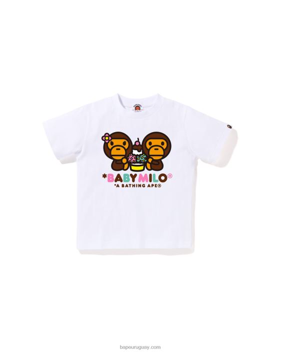 baby milo camiseta de frutas mixtas milo y lisa niños blanco 26D801383 A Bathing Ape