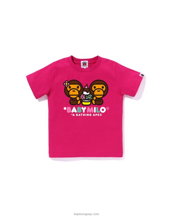 baby milo camiseta de frutas mixtas milo y lisa niños rosa carmín 26D801382 A Bathing Ape