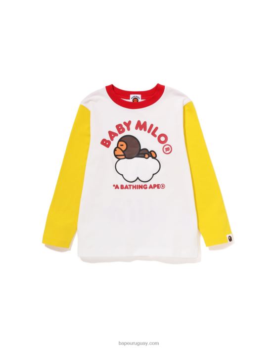 baby milo duerme en la camiseta de la nube niños blanco 26D801509 A Bathing Ape