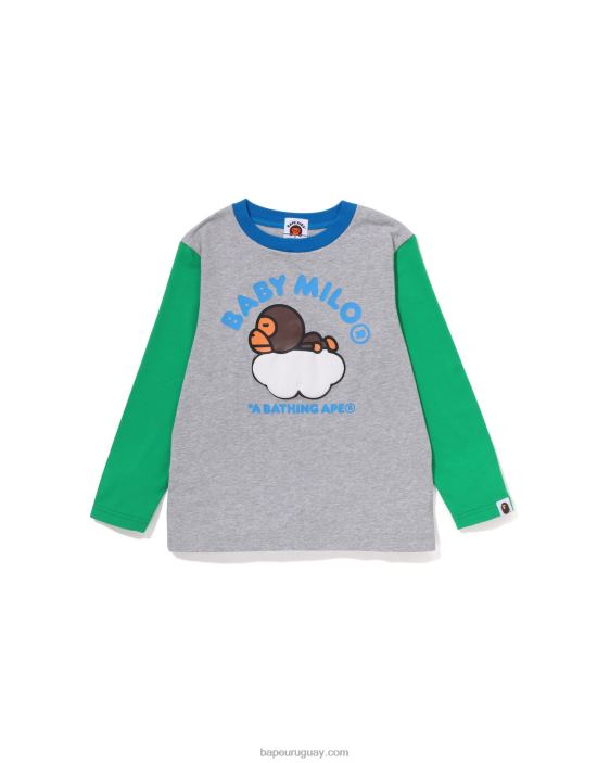 baby milo duerme en la camiseta de la nube niños gris 26D801508 A Bathing Ape
