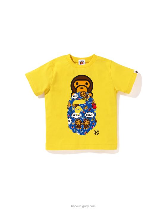 baby milo globo de diálogo milo en camiseta de cabeza niños amarillo 26D801567 A Bathing Ape