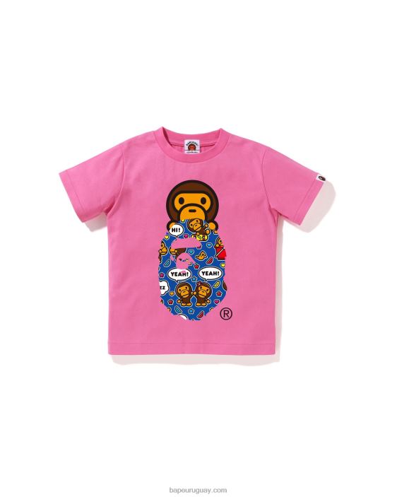 baby milo globo de diálogo milo en camiseta de cabeza niños rosa 26D801566 A Bathing Ape