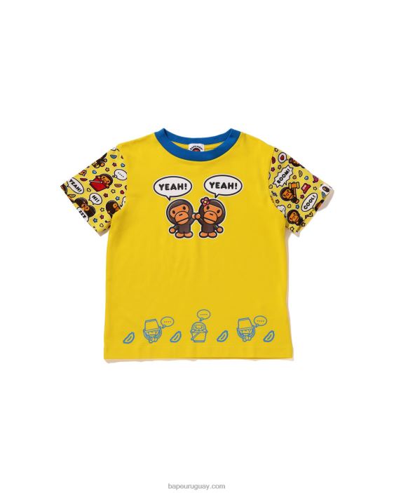 bebé milo globo de diálogo milo lisa tee niños amarillo 26D801590 A Bathing Ape