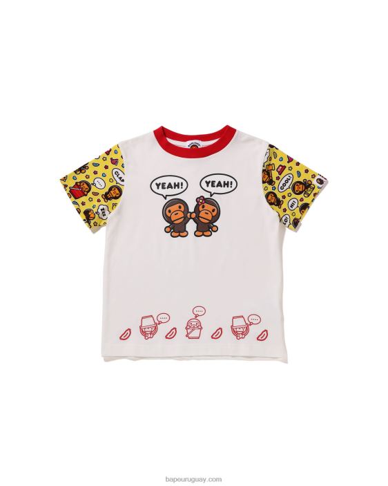 bebé milo globo de diálogo milo lisa tee niños blanco 26D801589 A Bathing Ape