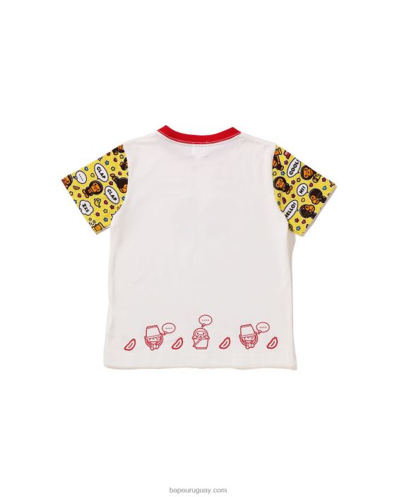 bebé milo globo de diálogo milo lisa tee niños blanco 26D801589 A Bathing Ape