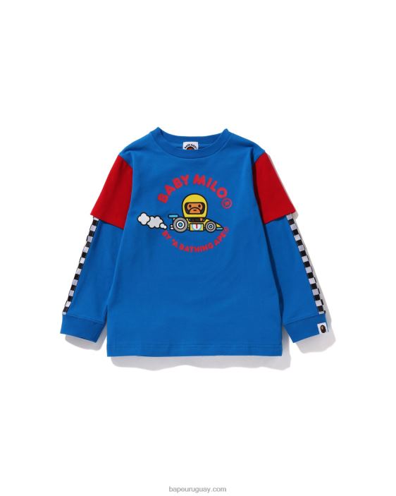 camiseta a capas baby milo racing niños azul 26D801724 A Bathing Ape