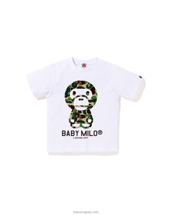 camiseta abc camuflaje bebé milo niños blanco 26D801273 A Bathing Ape