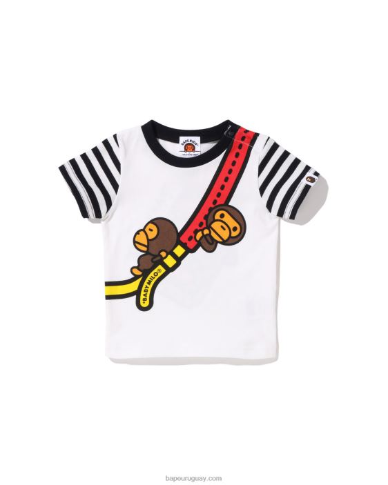 camiseta baby milo con estampado de un hombro niños negro 26D801607 A Bathing Ape