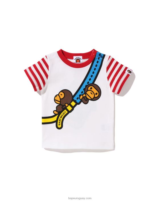 camiseta baby milo con estampado de un hombro niños rojo brillante 26D801608 A Bathing Ape