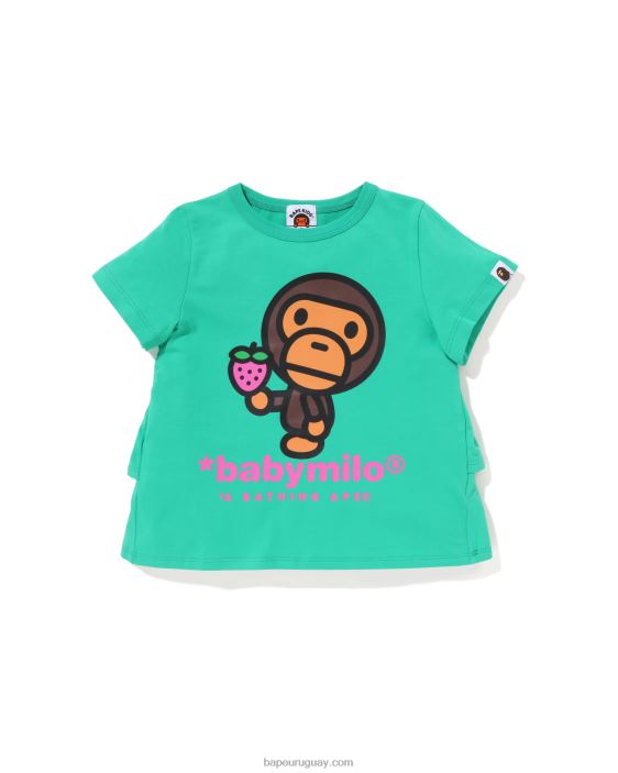 camiseta baby milo con volante de fresa niños verde claro 26D801276 A Bathing Ape