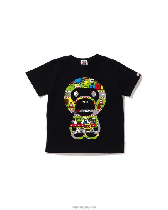 camiseta baby milo racing grande baby milo niños negro 26D801549 A Bathing Ape