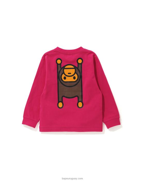 camiseta bebé milo alfombra niños rosa carmín 26D801738 A Bathing Ape