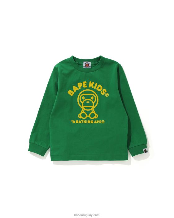 camiseta bebé milo alfombra niños verde pavo real 26D801737 A Bathing Ape