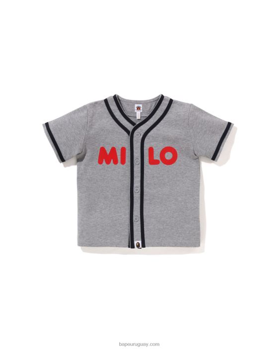 camiseta beisbol bebe milo niños gris oscuro 26D801346 A Bathing Ape