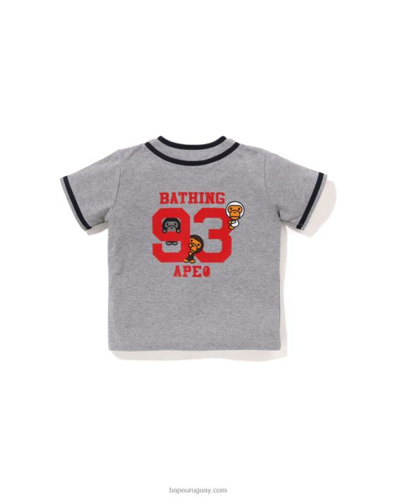 camiseta beisbol bebe milo niños gris oscuro 26D801346 A Bathing Ape