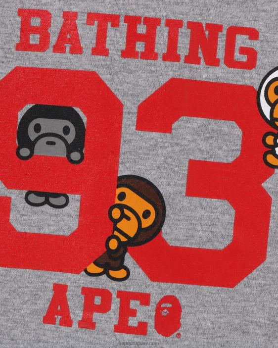 camiseta beisbol bebe milo niños gris oscuro 26D801346 A Bathing Ape