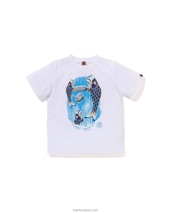 camiseta con cabeza de cascada koinobori niños blanco 26D801336 A Bathing Ape