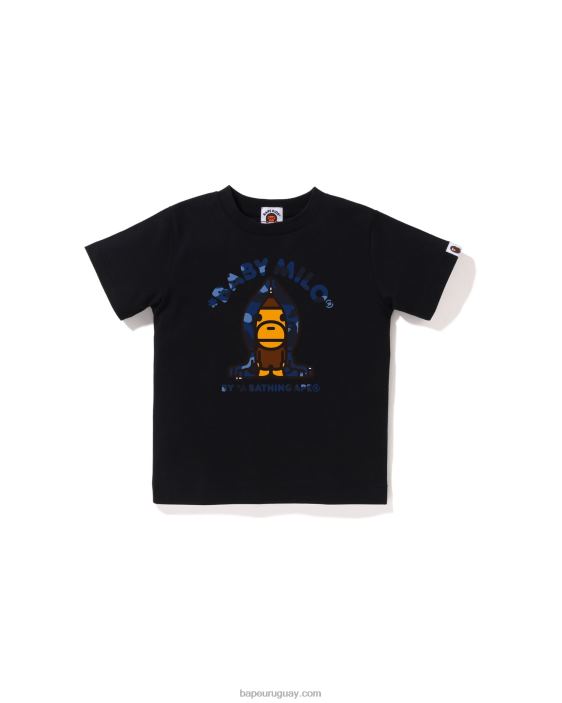 camiseta con capucha milo de camuflaje de color niños negro 26D801429 A Bathing Ape