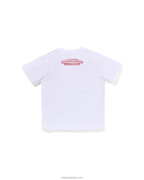 camiseta con estampado de chaleco de pesca baby milo niños blanco 26D801320 A Bathing Ape