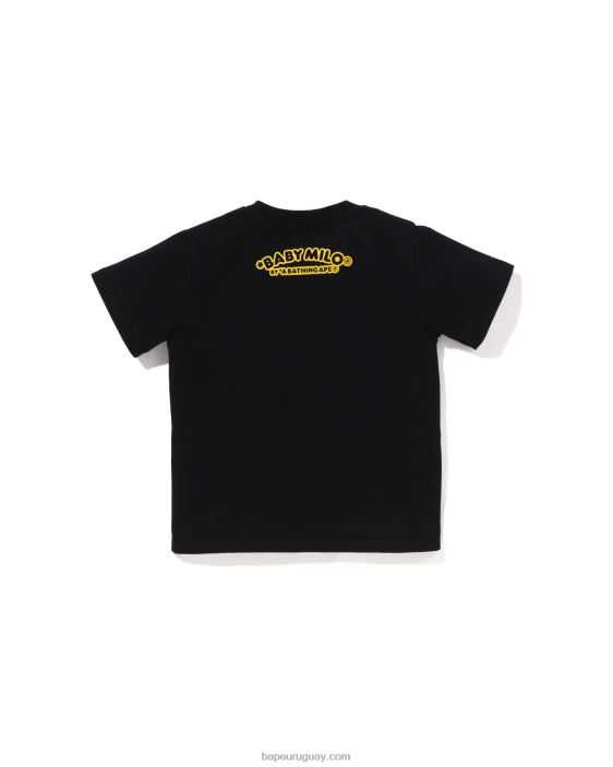 camiseta con estampado de chaleco de pesca baby milo niños negro 26D801315 A Bathing Ape