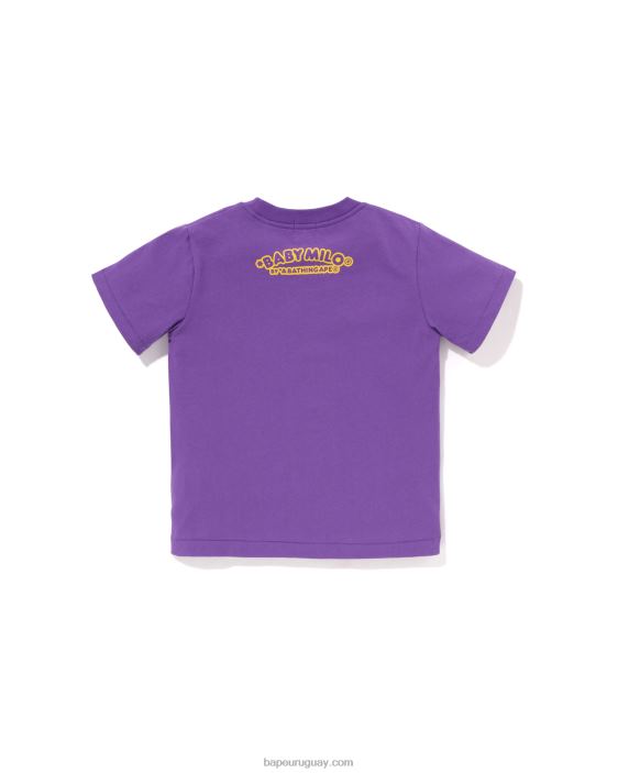 camiseta con estampado de chaleco de pesca baby milo niños púrpura 26D801319 A Bathing Ape
