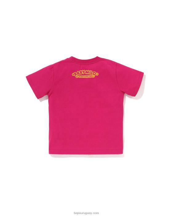 camiseta con estampado de chaleco de pesca baby milo niños rosa carmín 26D801318 A Bathing Ape