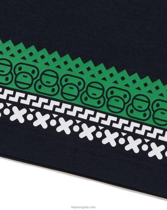 camiseta con estampado nórdico baby milo niños Azul marino 26D801475 A Bathing Ape