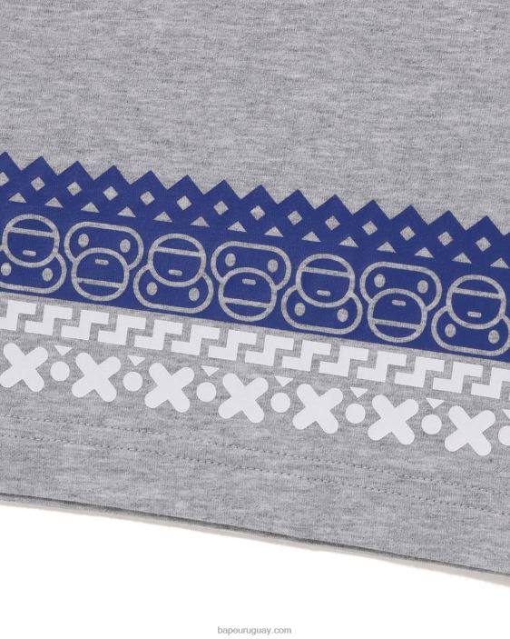 camiseta con estampado nórdico baby milo niños gris 26D801474 A Bathing Ape