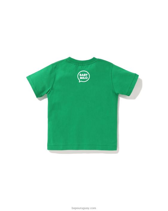 camiseta con globo de diálogo de baby milo n.º 4 niños Esmeralda 26D801562 A Bathing Ape