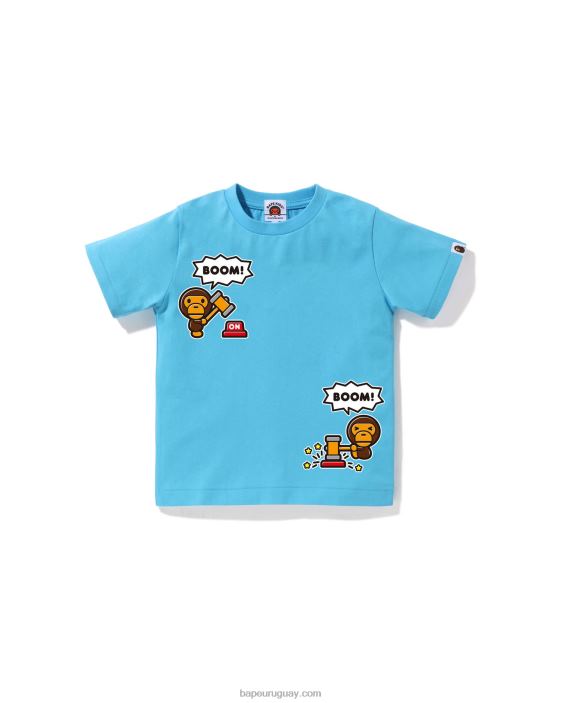 camiseta con globo de diálogo de baby milo n.º 4 niños cielo azul 26D801561 A Bathing Ape