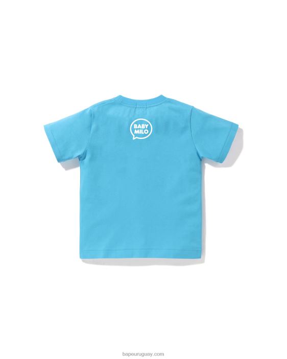 camiseta con globo de diálogo de baby milo n.º 4 niños cielo azul 26D801561 A Bathing Ape
