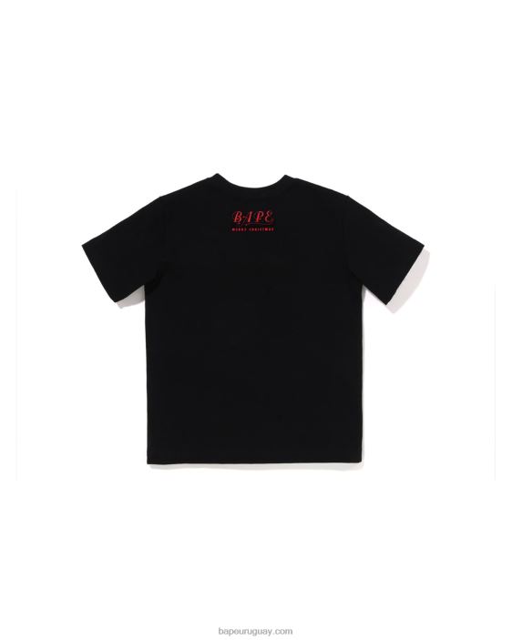camiseta de cabeza de navidad niños negro 26D801357 A Bathing Ape
