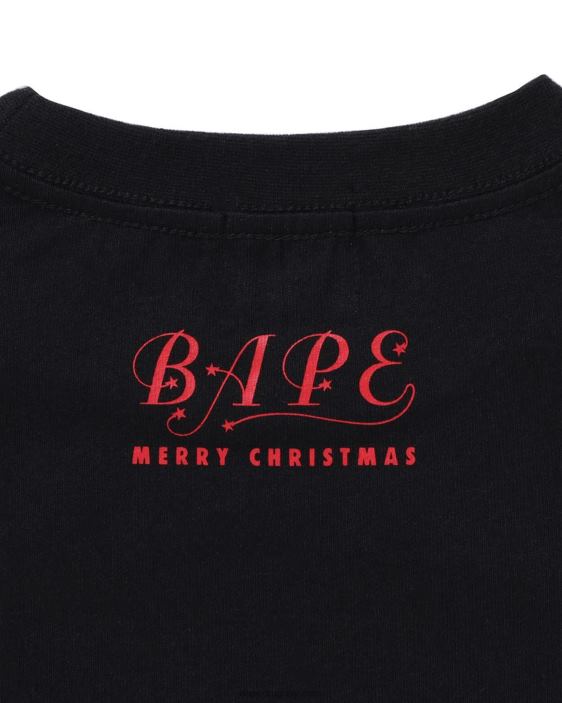 camiseta de cabeza de navidad niños negro 26D801357 A Bathing Ape