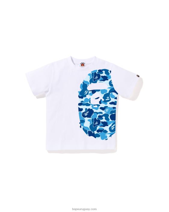 camiseta de cabeza grande con lado camuflado abc niños blanco 26D801292 A Bathing Ape