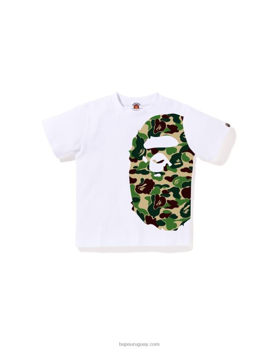 camiseta de cabeza grande con lado camuflado abc niños blanco 26D801293 A Bathing Ape