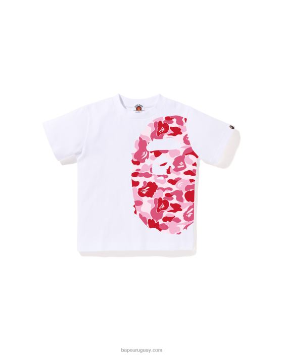 camiseta de cabeza grande con lado camuflado abc niños blanco 26D801294 A Bathing Ape