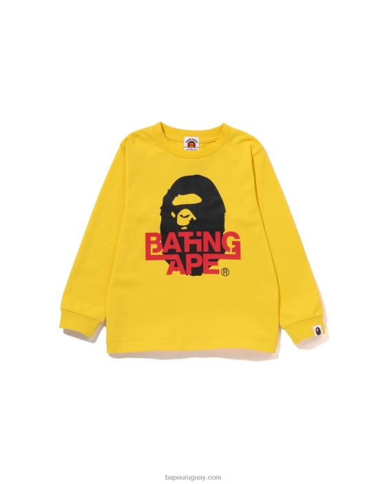 camiseta de cabeza niños amarillo 26D801512 A Bathing Ape
