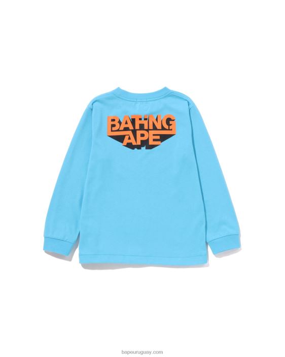 camiseta de cabeza niños cielo azul 26D801510 A Bathing Ape