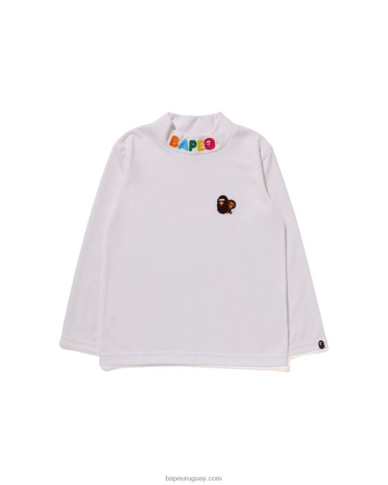 camiseta de cuello alto de un punto de head & milo niños blanco 26D801494 A Bathing Ape