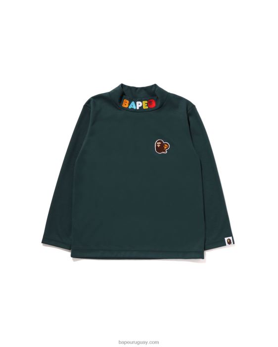 camiseta de cuello alto de un punto de head & milo niños selva profunda 26D801493 A Bathing Ape