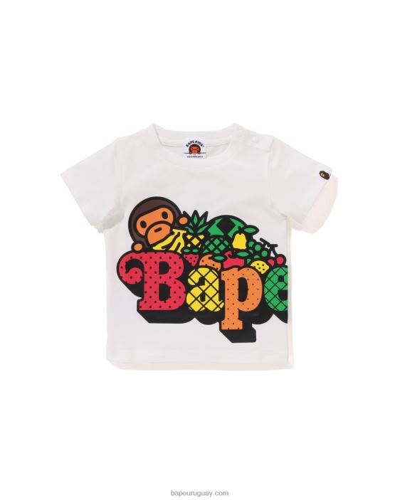 camiseta de frutas baby milo niños blanco 26D801325 A Bathing Ape
