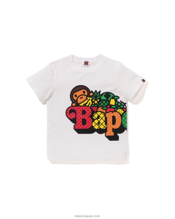 camiseta de frutas baby milo niños blanco 26D801340 A Bathing Ape