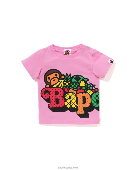 camiseta de frutas baby milo niños rosa 26D801324 A Bathing Ape