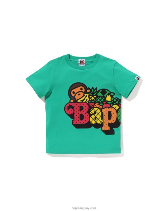 camiseta de frutas baby milo niños verde claro 26D801338 A Bathing Ape