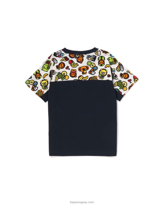 camiseta de frutas mixtas baby milo niños Azul marino 26D801422 A Bathing Ape