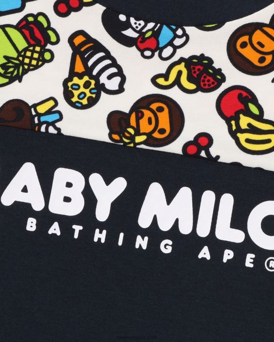 camiseta de frutas mixtas baby milo niños Azul marino 26D801422 A Bathing Ape