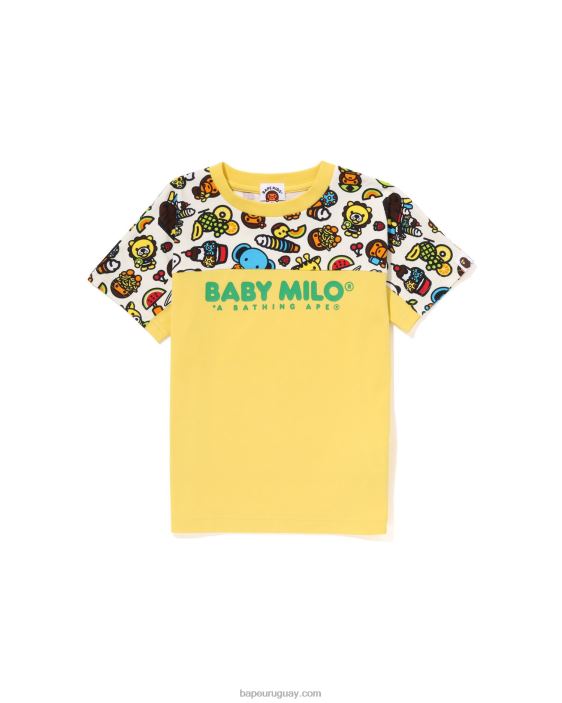 camiseta de frutas mixtas baby milo niños amarillo 26D801423 A Bathing Ape