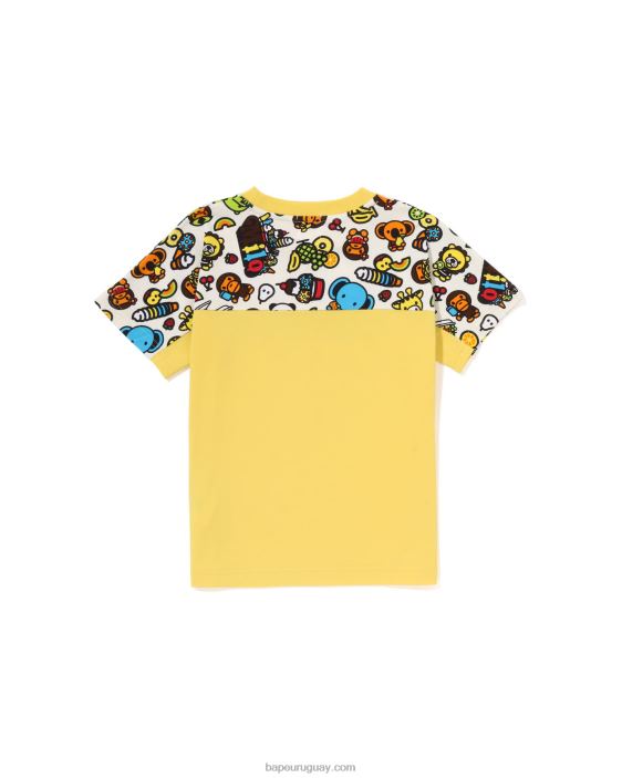 camiseta de frutas mixtas baby milo niños amarillo 26D801423 A Bathing Ape
