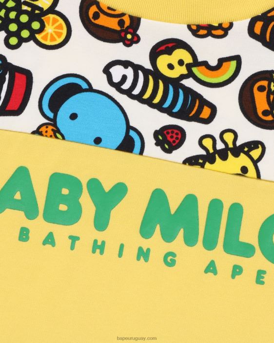 camiseta de frutas mixtas baby milo niños amarillo 26D801423 A Bathing Ape