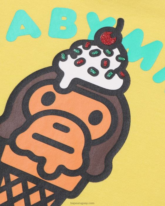 camiseta de helado baby milo niños amarillo 26D801410 A Bathing Ape